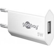 Goobay USB-A Ladeger&auml;t 5W Kompaktes Wandladeger&auml;t USB - Weiss