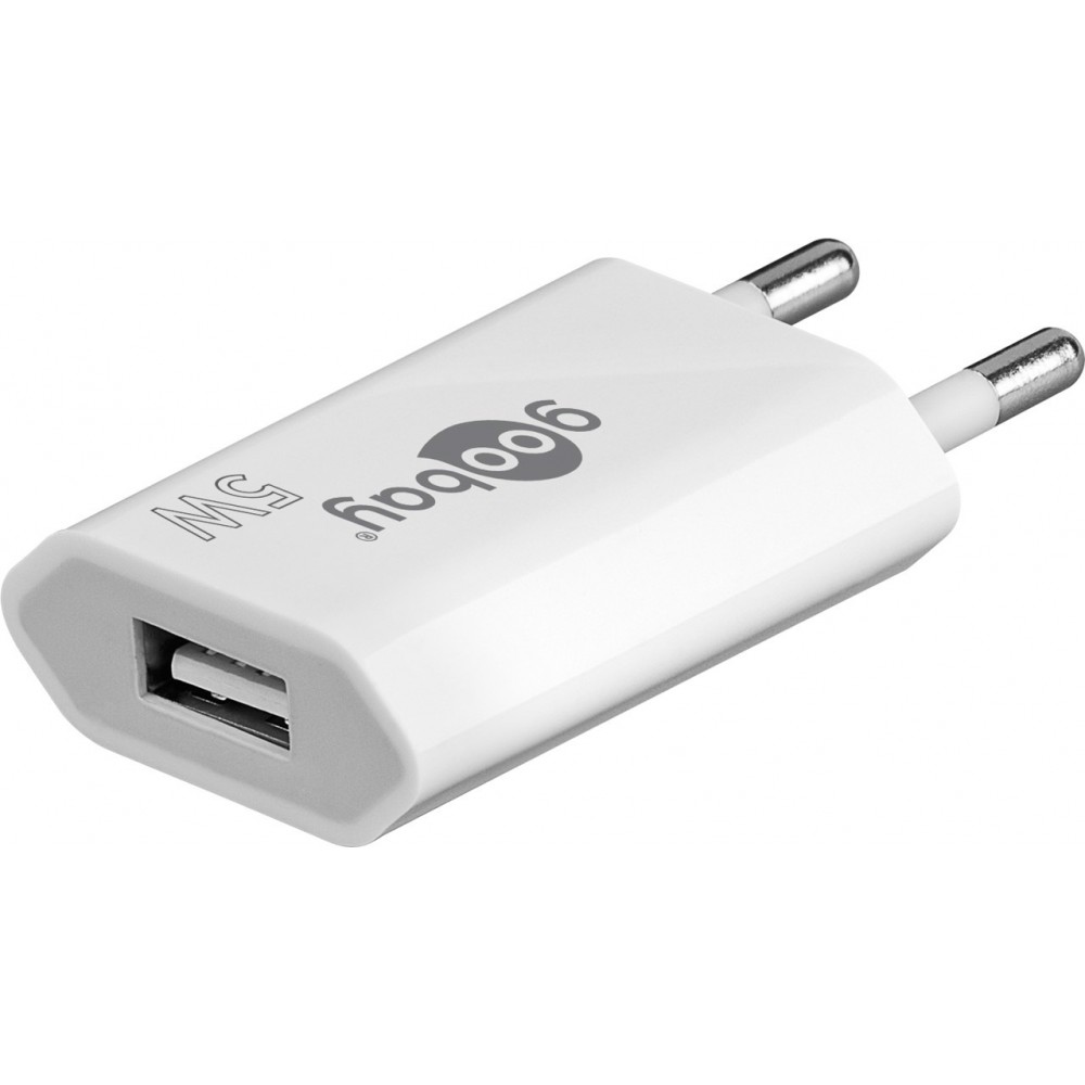 Goobay USB-A Ladeger&auml;t 5W Kompaktes Wandladeger&auml;t USB - Weiss