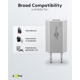 Chargeur mural Goobay 5W USB-A adaptateur secteur USB compact - Noir