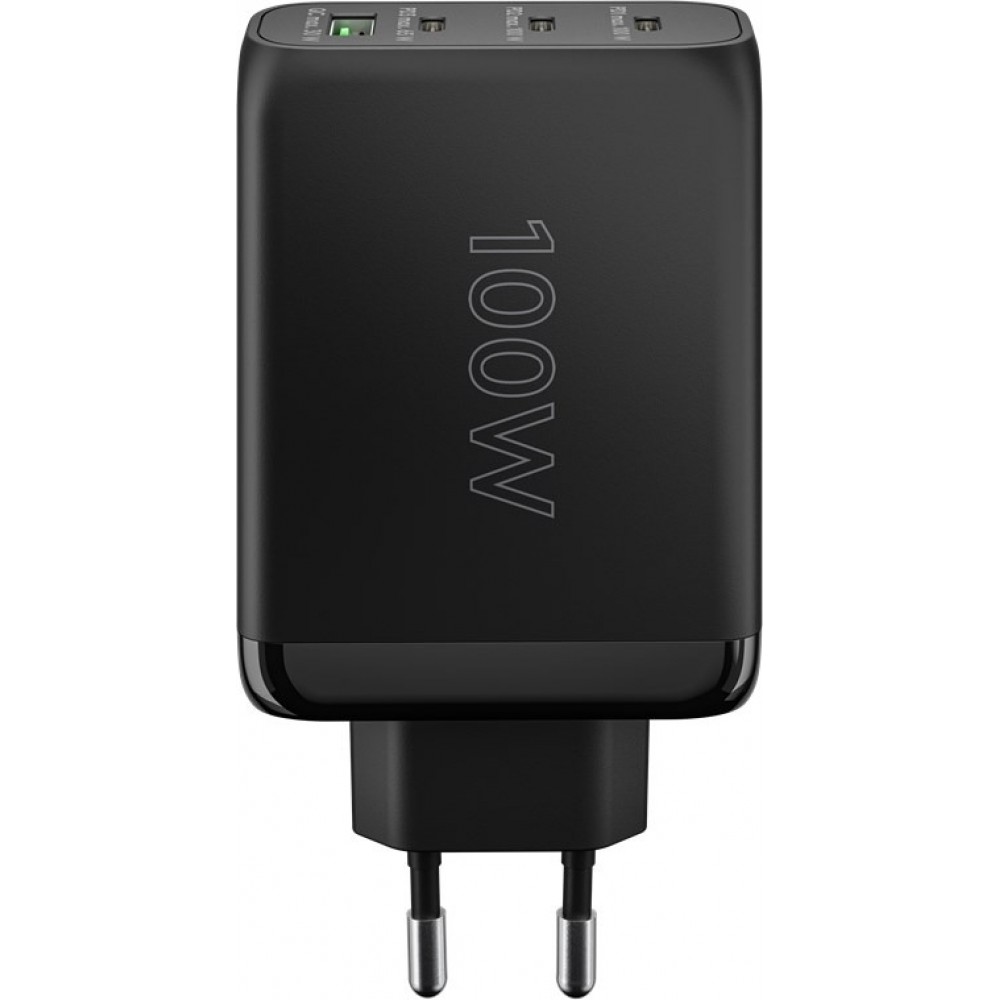 Chargeur rapide Goobay 100W GaN USB-C Power Delivery et USB-A adaptateur multiport - Noir