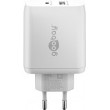 Goobay 45W GaN Schnellladeger&auml;t mit USB-C Power Delivery & USB-A - Weiss