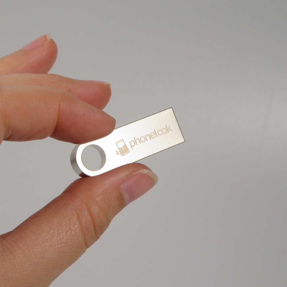 Ultra-leichte silberne USB-Stick PhoneLook Kompakt und tragbar - 128GB - Silber