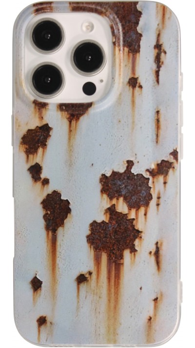 iPhone 16 Pro Max Case Hülle - Industrieller Vintage Rost-Effekt aus hartem Silikon - Blau iPhone 16 Pro Max Case Hülle - Industrieller Vintage Rost-Effekt aus hartem Silikon - Blau