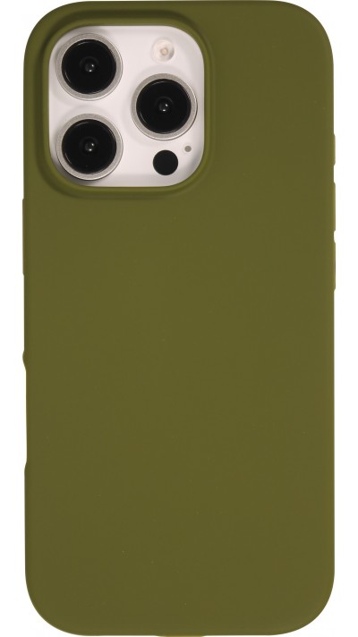 Coque iPhone 16 Pro - Soft Touch - Vert militaire