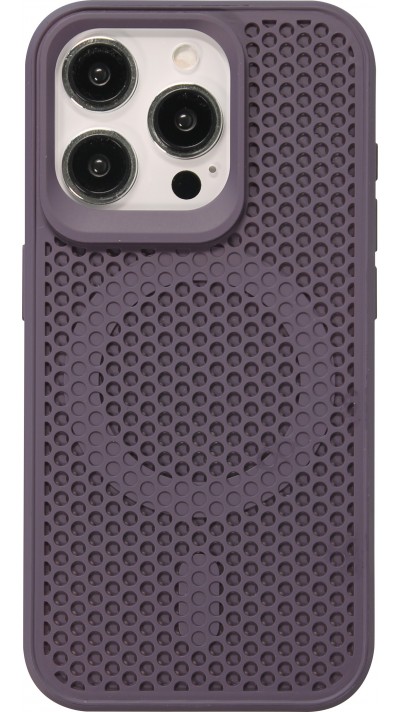 iPhone 15 Pro Case Hülle - Ultra-leicht und luftig mit MagSafe-kompatiblem Gitterdesign - Violett