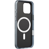 Coque iPhone 16 - Youngkit silicone compatible MagSafe design circuit style puce &eacute;lectronique - Gris