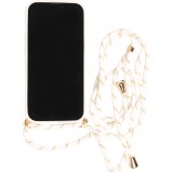 Coque iPhone 17e / 16e - Bio Eco-Friendly nature avec cordon collier - Blanc