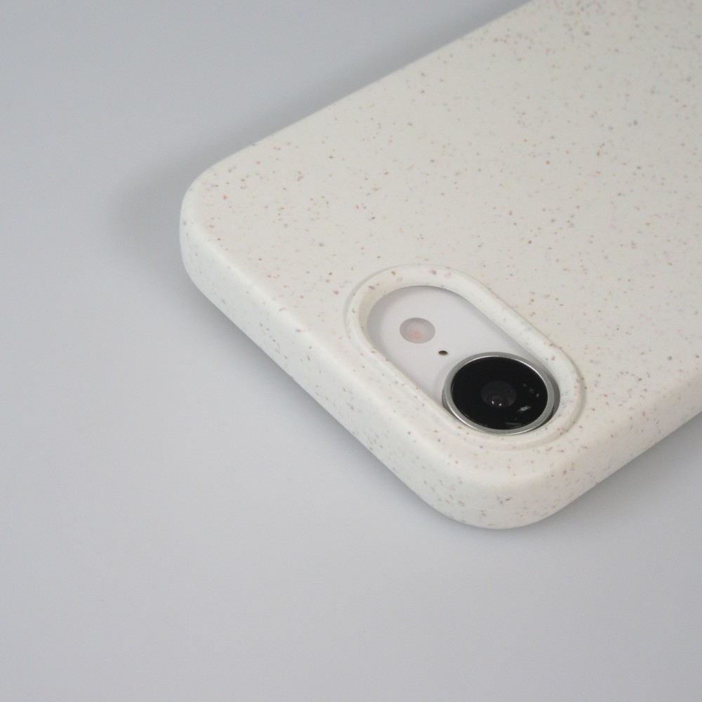 Coque iPhone 17e / 16e - Bio Eco-Friendly nature avec cordon collier - Blanc