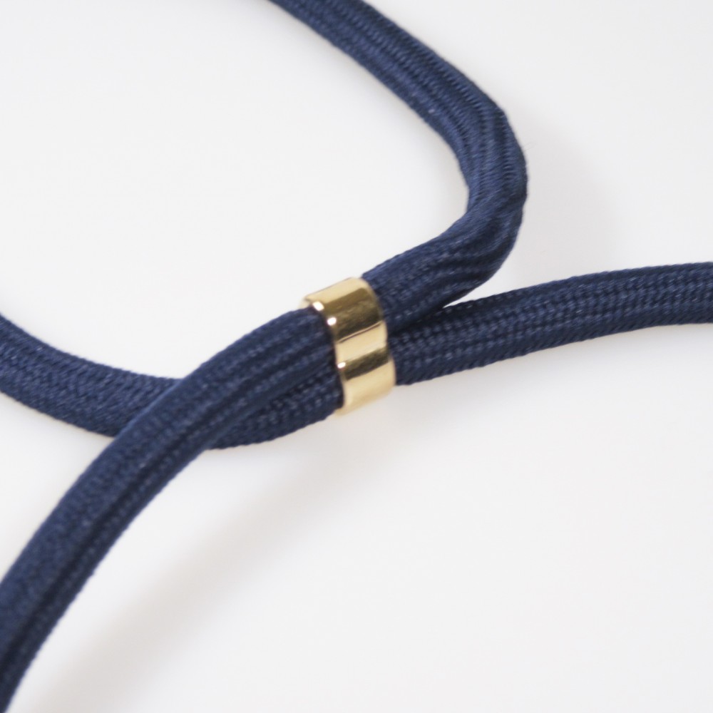 Coque iPhone 17e / 16e - Bio Eco-Friendly nature avec cordon collier - Bleu