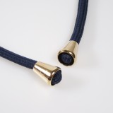 Coque iPhone 17e / 16e - Bio Eco-Friendly nature avec cordon collier - Bleu