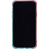 Coque iPhone 17e / 16e - Bumper Rainbow Silicone anti-choc avec bords protégés -  rose - Bleu