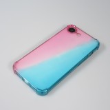 Coque iPhone 17e / 16e - Bumper Rainbow Silicone anti-choc avec bords protégés -  rose - Bleu
