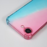 Coque iPhone 17e / 16e - Bumper Rainbow Silicone anti-choc avec bords protégés -  rose - Bleu