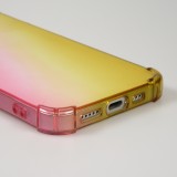 Coque iPhone 17e / 16e - Bumper Rainbow Silicone anti-choc avec bords protégés -  rose jaune