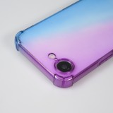 Coque iPhone 17e / 16e - Bumper Rainbow Silicone anti-choc avec bords protégés -  violet - Bleu