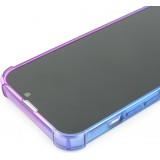 Coque iPhone 17e / 16e - Bumper Rainbow Silicone anti-choc avec bords protégés -  violet - Bleu