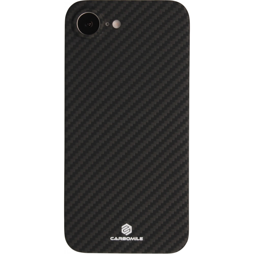 Coque iPhone 17e / 16e - Carbomile case de protection en fibre de carbone aramide véritable - Noir