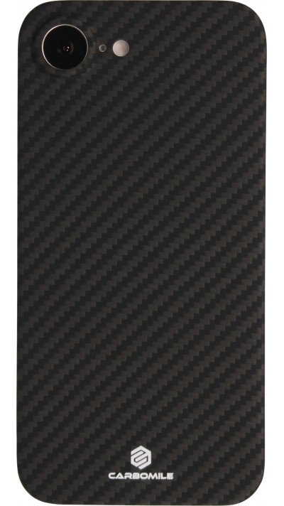 Coque iPhone 16e - Carbomile case de protection en fibre de carbone aramide véritable - Noir