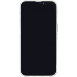 Coque iPhone 17e / 16e - Gel petit coeur transparent - Noir