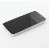 Coque iPhone 17e / 16e - Gel petit coeur transparent - Noir