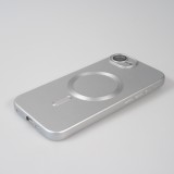 Coque iPhone 16e - Gel souple avec vitre de protection cam&eacute;ra MagSafe - Argent
