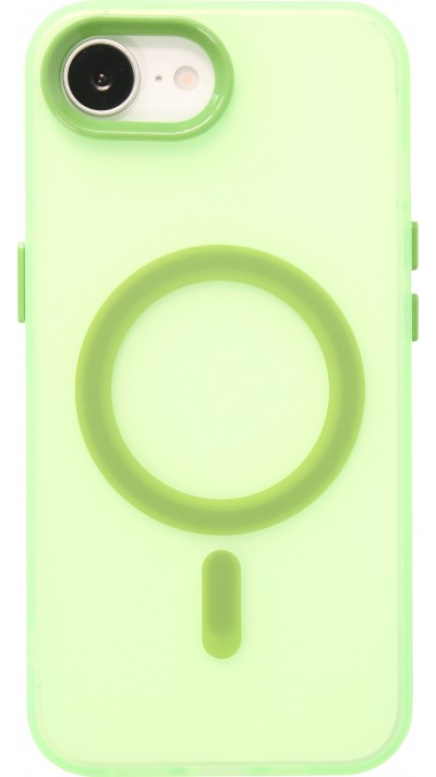 iPhone 16e Case Hülle - Jelly Color Semi-transparent mit MagSafe - Orange - Grün