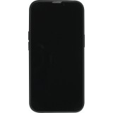 Coque iPhone 17e / 16e - Silicone Mat Coeur doré - Noir