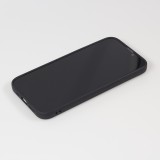Coque iPhone 17e / 16e - Silicone Mat Coeur doré - Noir