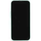 Coque iPhone 17e / 16e - Silicone Mat Coeur doré - Turquoise