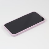 Coque iPhone 17e / 16e - Silicone Mat Coeur doré - Violet