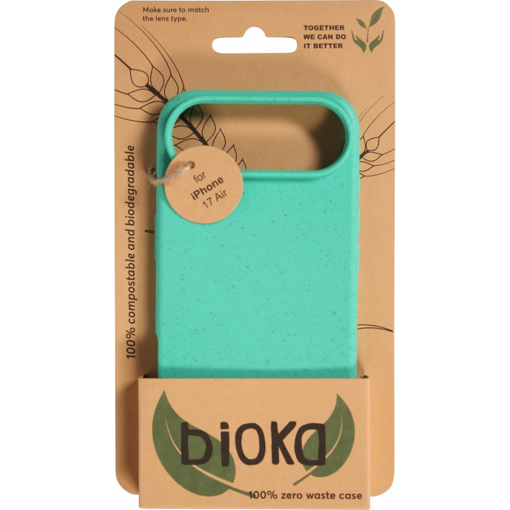 Coque iPhone Air - Bioka biodégradable et compostable Eco-Friendly - Turquoise