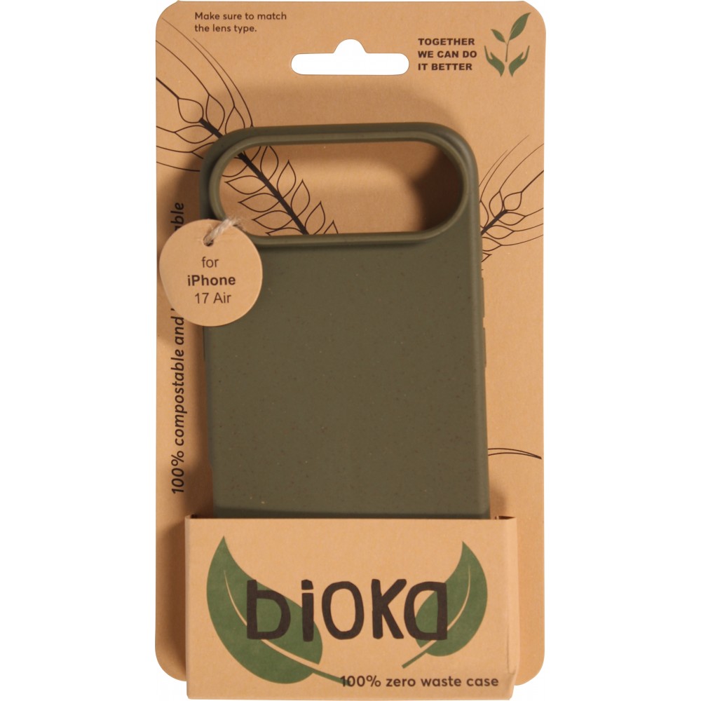 Coque iPhone Air - Bioka biodégradable et compostable Eco-Friendly - Vert foncé