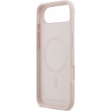 Coque iPhone 17 Air - Karl Lagerfeld Liquid en silicone avec design tête Karl et Choupette compatible MagSafe - Rose