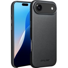 Coque iPhone Air - Qialino cuir véritable (compatible MagSafe) - Noir