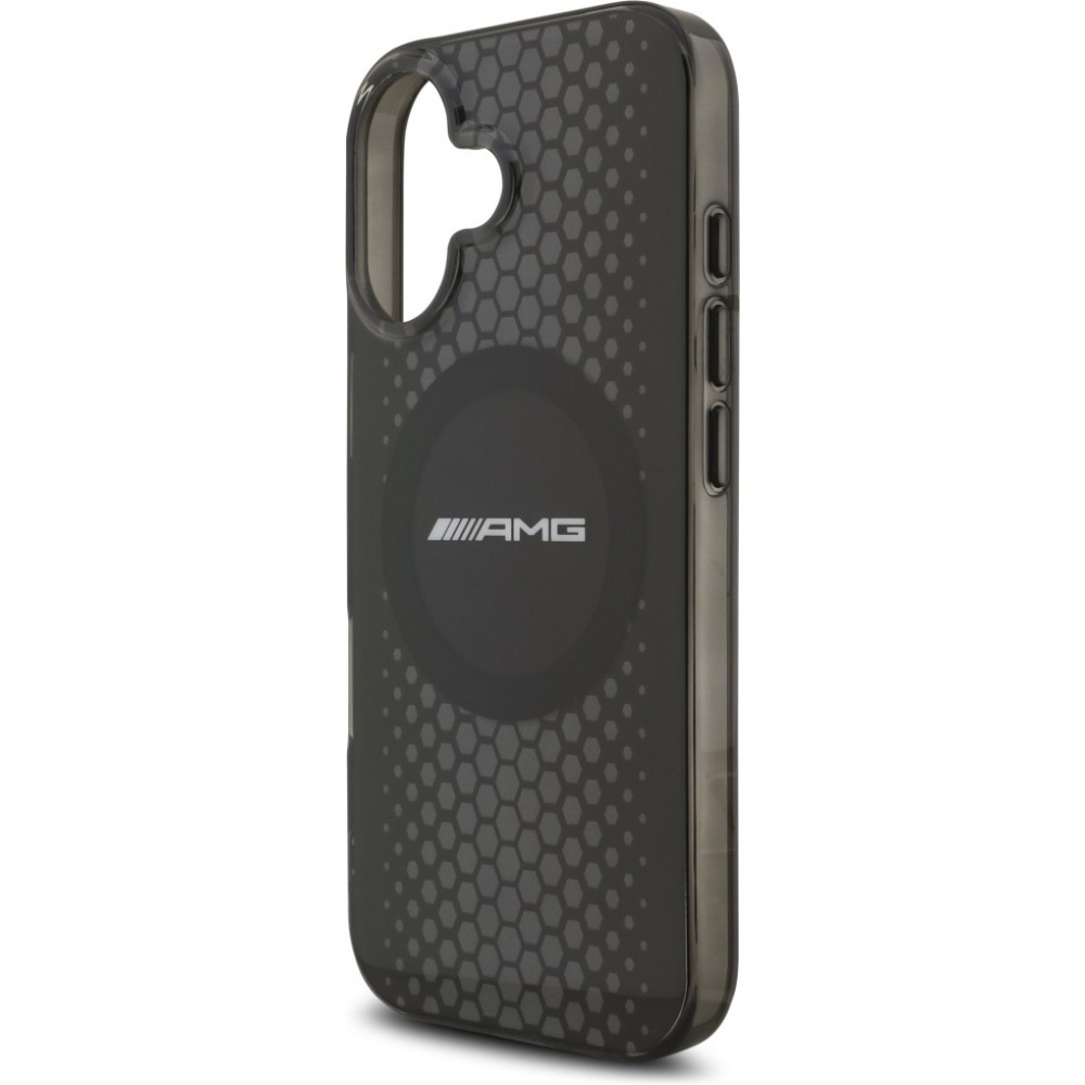 iPhone 17 Case H&uuml;lle - AMG Transparent MagSafe Schutz elegant - Doppelter Layer - Schwarz