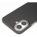 iPhone 17 Case Hülle - Carbomile Schutzcase aus echtem Aramid Carbonfaser - Schwarz