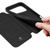 iPhone 17 Case H&uuml;lle - Dux Ducis Skin Pro - Flexibles PU & TPU Kunstleder Etui mit Klappe und Kartenf&auml;chern - Schwarz