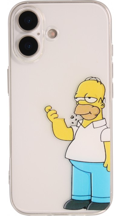 Coque iPhone 17 - Gel cartoon Homer Simpson
