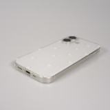 Coque iPhone 17 - Gel petit coeur transparent - Blanc