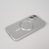 Coque iPhone 17 - Gel souple avec vitre de protection caméra MagSafe - Argent