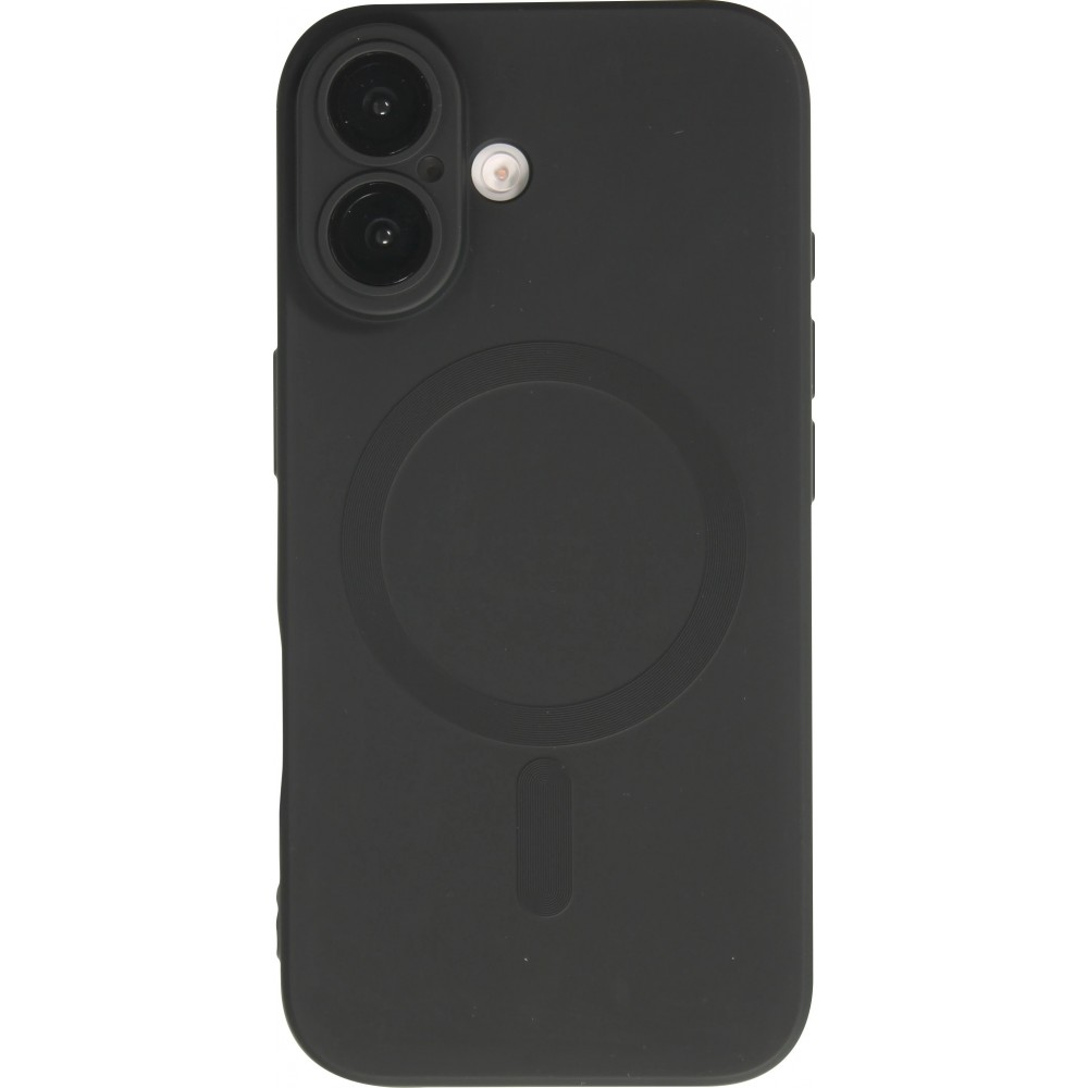 Coque iPhone 17 - Gel souple avec vitre de protection caméra MagSafe - Noir