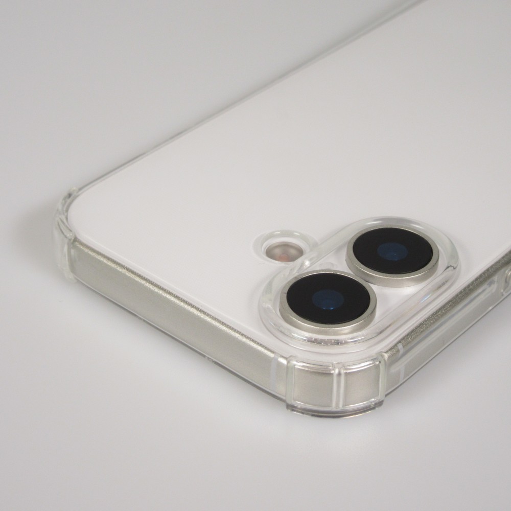 Coque iPhone 17 - Gel transparent avec lacet - Gris