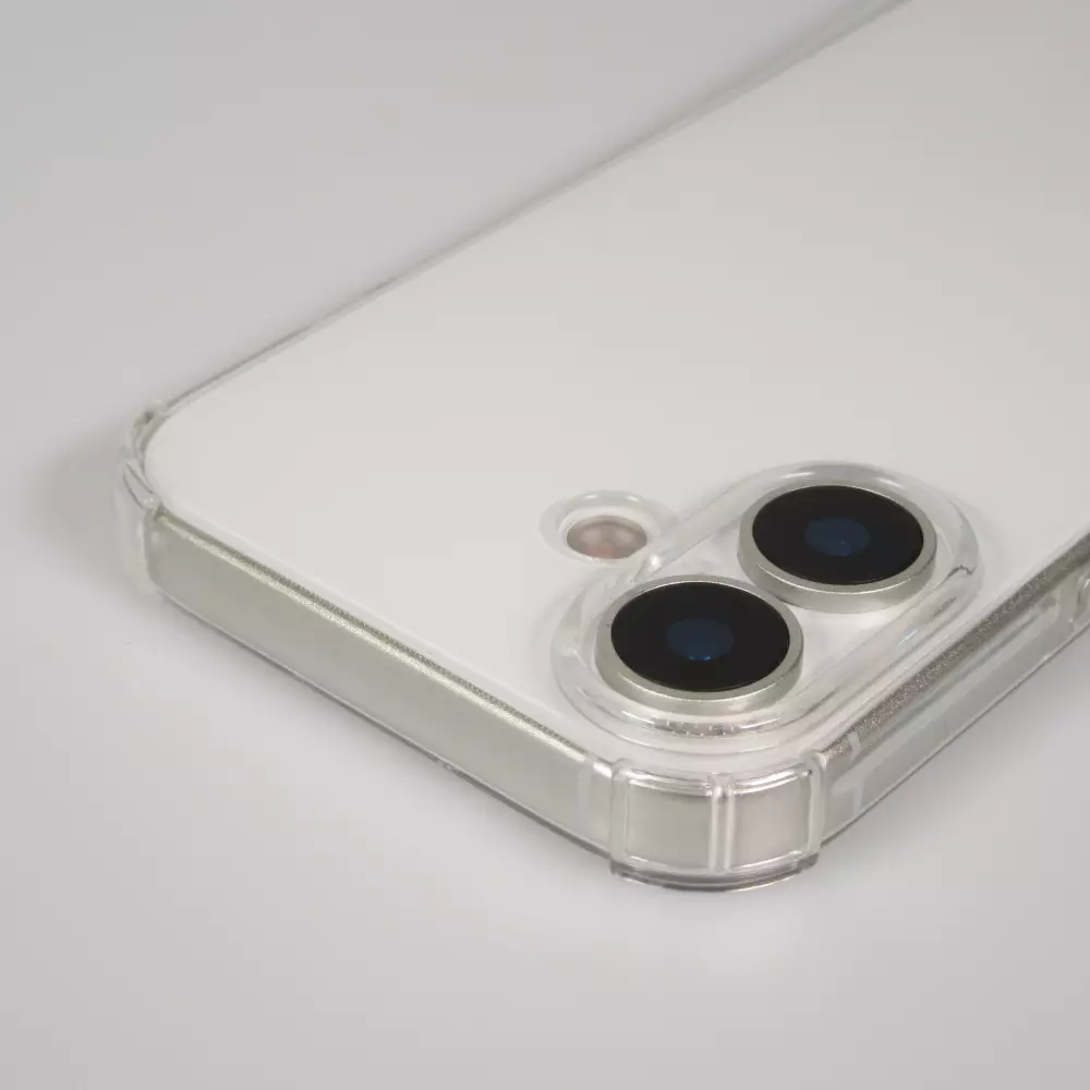 Coque iPhone 17 - Gel transparent avec lacet - Noir