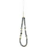 iPhone 17 Case H&uuml;lle - Guess IML Blumen mit Handgelenk-Kette, kompatibel mit MagSafe, elegante und trendige Schutzh&uuml;lle - Schwarz