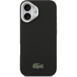 iPhone 17 Case H&uuml;lle - Lacoste Iconique Petit Piqu&eacute; MagSafe Metallhalter f&uuml;r Kamera - Schwarz