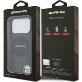 Coque iPhone 17 Pro - AMG Double Layer graphiques transparent MagSafe protection &eacute;l&eacute;gante - Noir