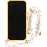 iPhone 17 Pro Max Case Hülle - Bio Eco-Friendly Vegan mit Handykette Necklace - Gelb