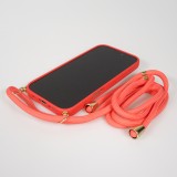 iPhone 17 Pro Case Hülle - Bio Eco-Friendly Vegan mit Handykette Necklace - Rot