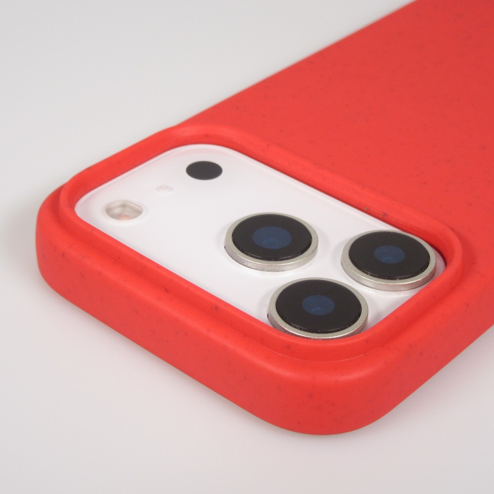 iPhone 17 Pro Case Hülle - Bio Eco-Friendly Vegan mit Handykette Necklace - Rot