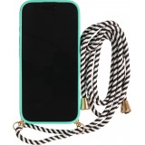 iPhone 17 Pro Max Case Hülle - Bio Eco-Friendly Vegan mit Handykette Necklace - Türkis